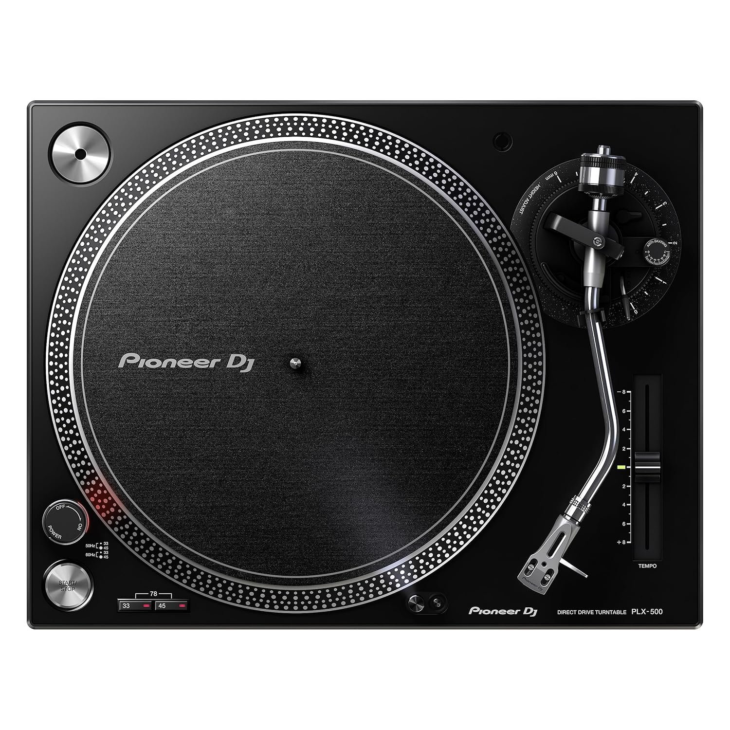 Pioneer DJ PLX-500-K Direct Drive DJ Turntable, Black