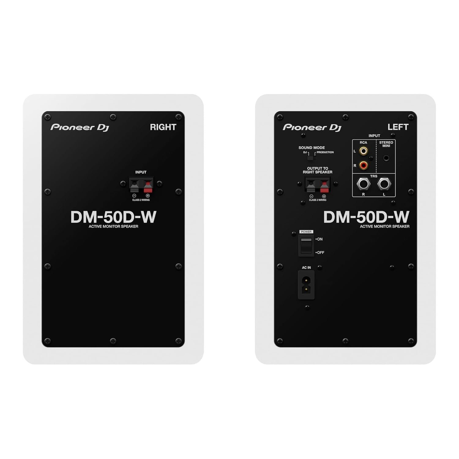 Pioneer DJ DM-50D 5-inch Active Monitor Speaker - White