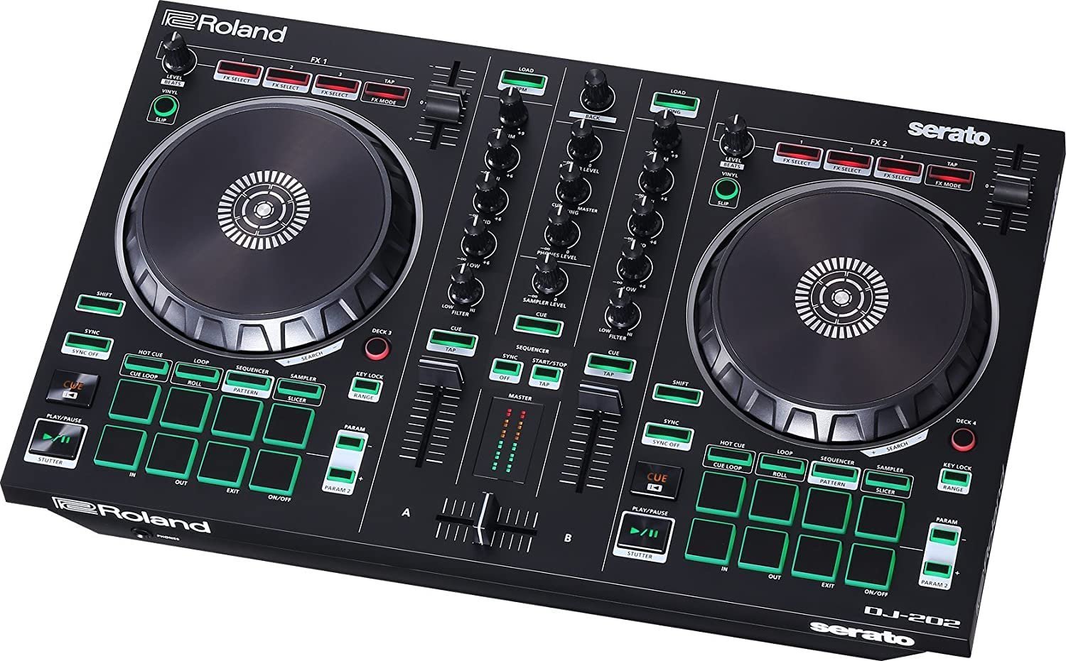 Roland DJ-202 Two-channel Four-Deck DJ Controller