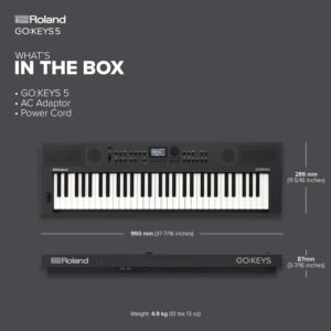 Roland GO KEYS 5 61-Keys Music Creation Keyboard - Black Roland GO KEYS 5 61-Keys Music Creation Keyboard - Black