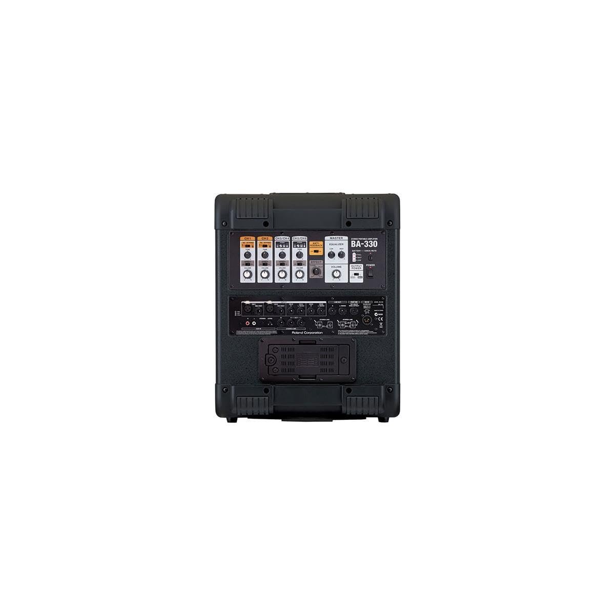 67ee3b97acf0610e801456e0e588586d1fd8993e455d2c189ff4f.jpg Roland BA-330 Battery Powered Portable AUX Stereo PA System, Black