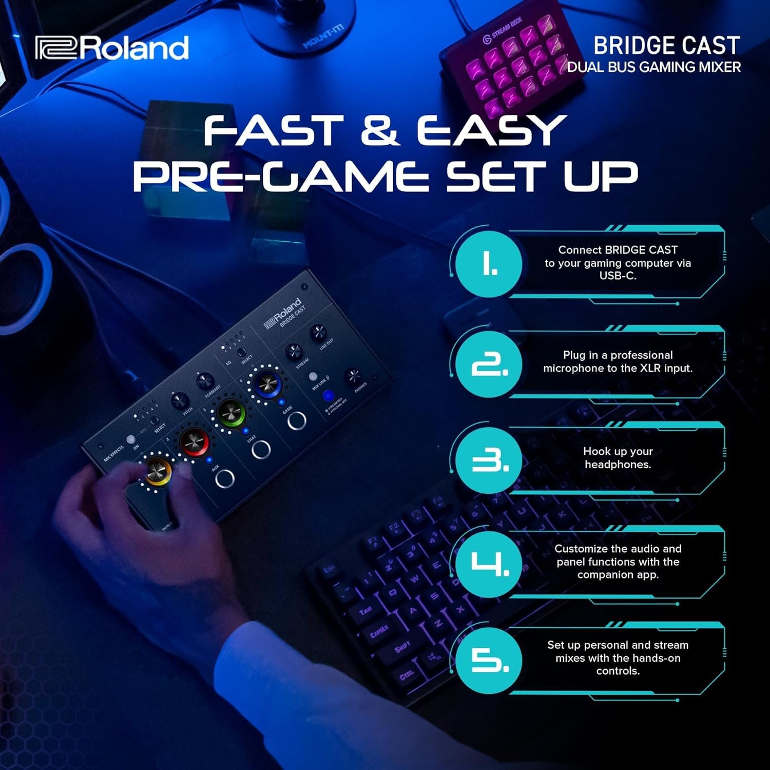 Roland Bridge Cast X Dual Bus Streaming Mixer and Video Capture