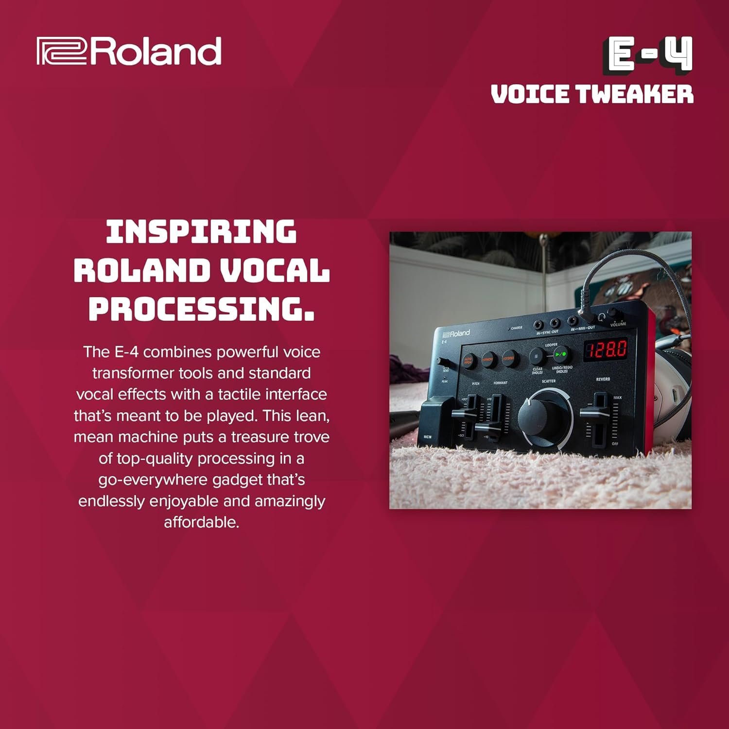 67ee3c8b48ee42c7168df800a5467dddcc0d903b2f5550ff8373e.jpg Roland AIRA Compact E-4 Voice Tweaker