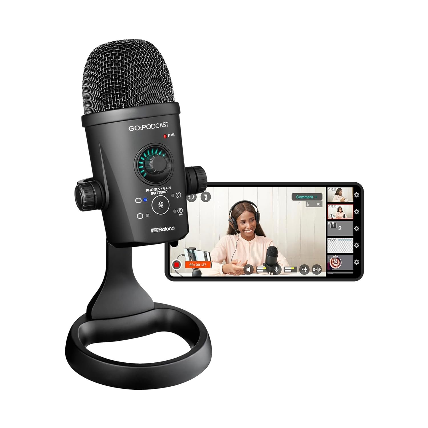 67ee3edacea6d3d3b7ea4e89ad332ac35eca04b46105ca70ef974.jpg Roland GO:Podcast Video Podcasting Studio for Smartphones