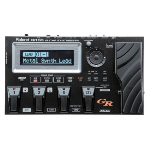67ee3eedeb6c0af431a25f2aadedc425340ccff0508e244e30dff.jpg Roland GR-55 Guitar Synth - With GK-3 Pickup Black (GR-55GK-BK)