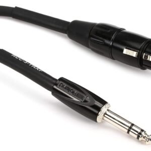 Roland Black Series Interconnect Cable, 1/4-Inch TRS to XLR (Female), 3-Feet