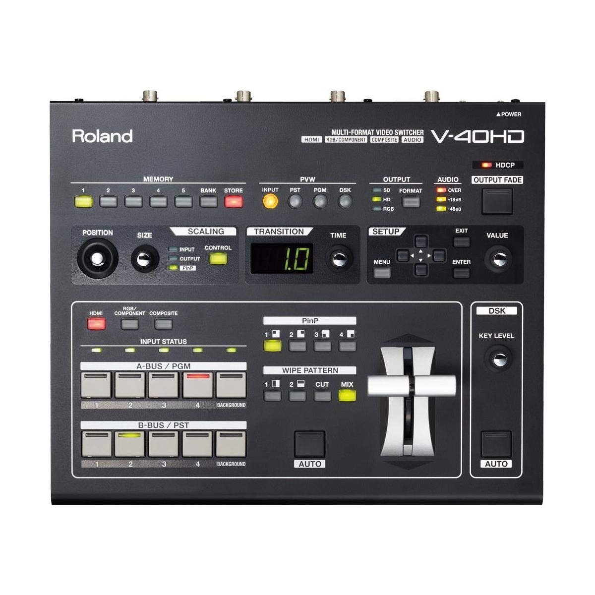 Roland V-40HD Multi-Format Video Switcher Audio Processing