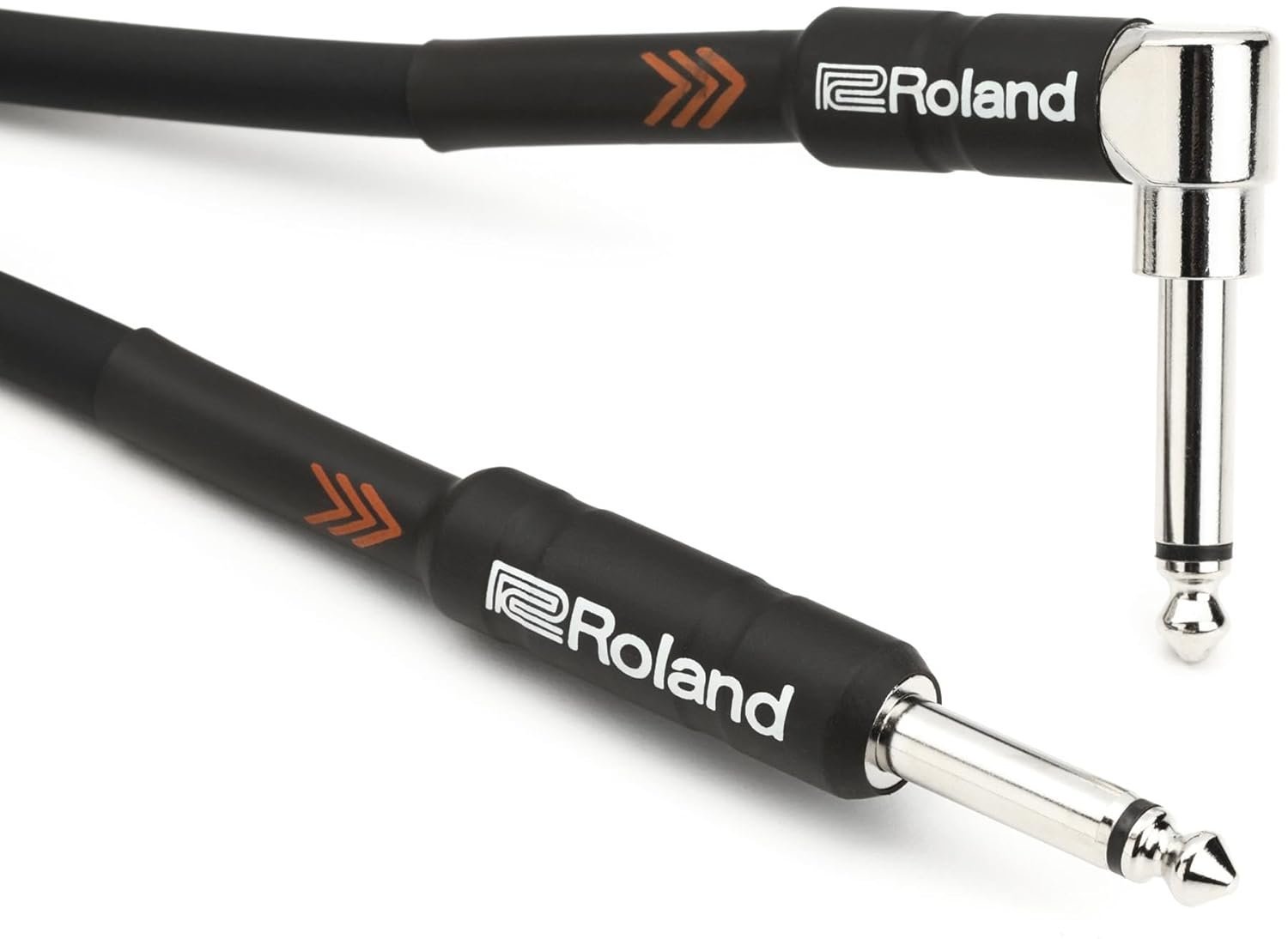 Roland Black Series Instrument Cable Black Angled, Length: 5 ft/1.5 m