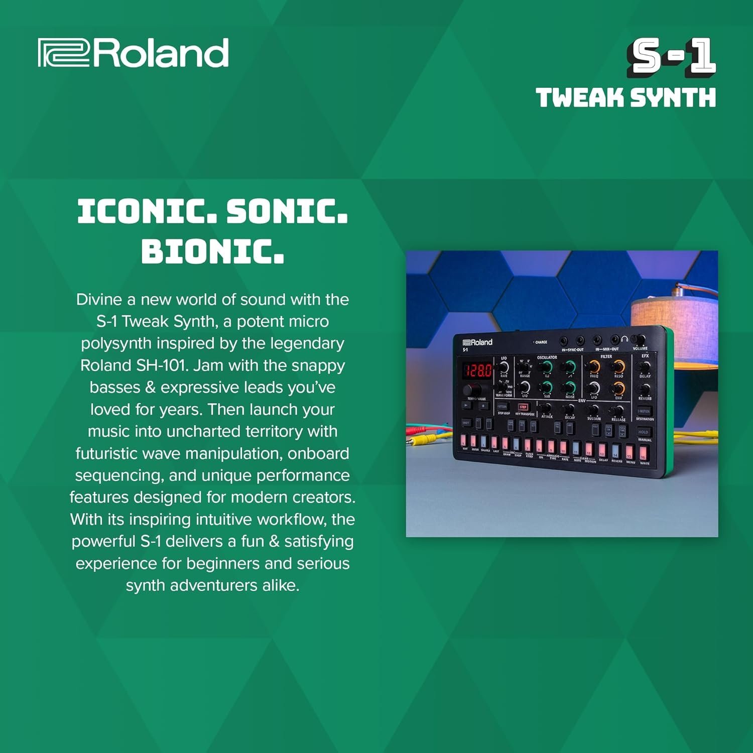 Roland S-1 Tweak Synth Compact Polyphonic Synthesizer