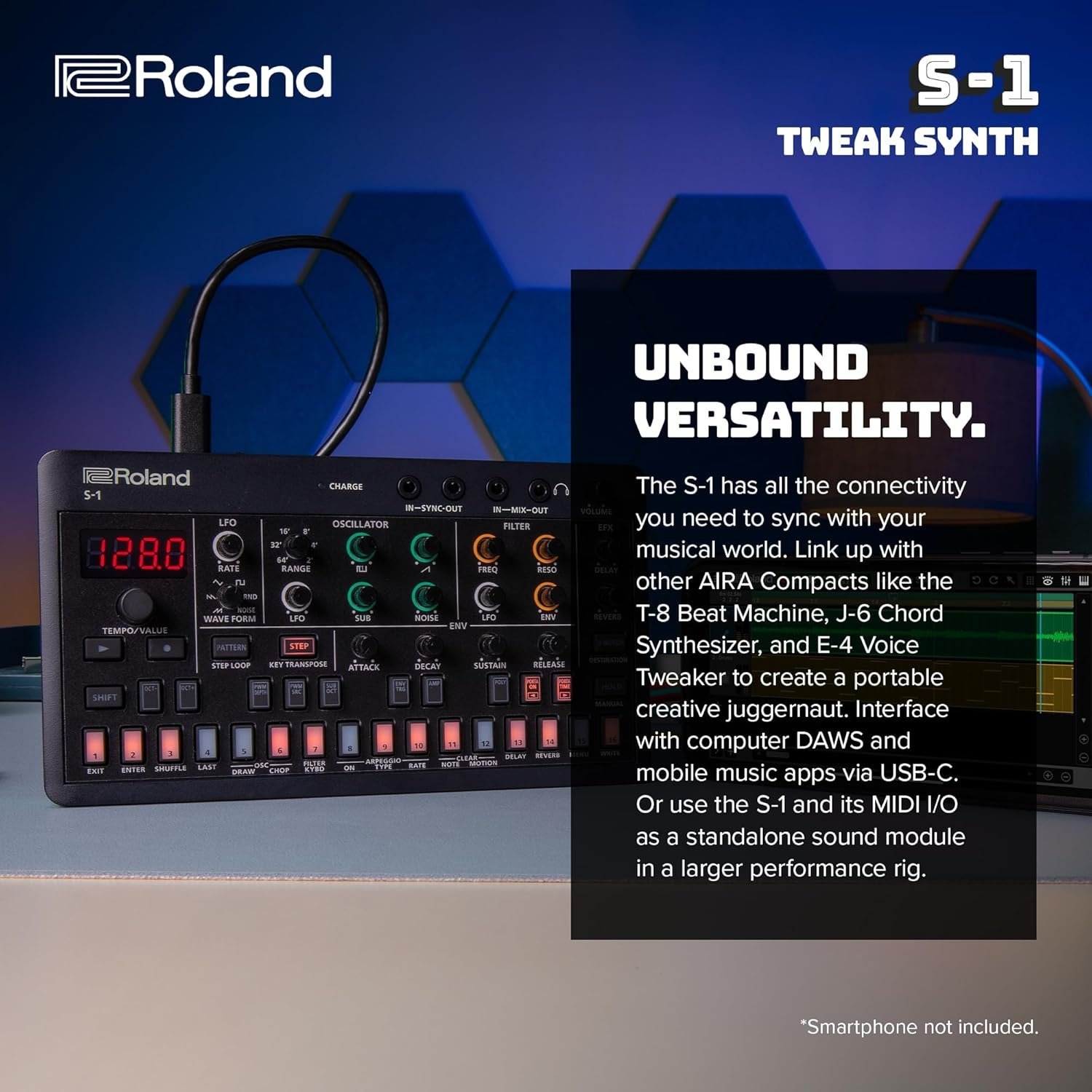 Roland S-1 Tweak Synth Compact Polyphonic Synthesizer