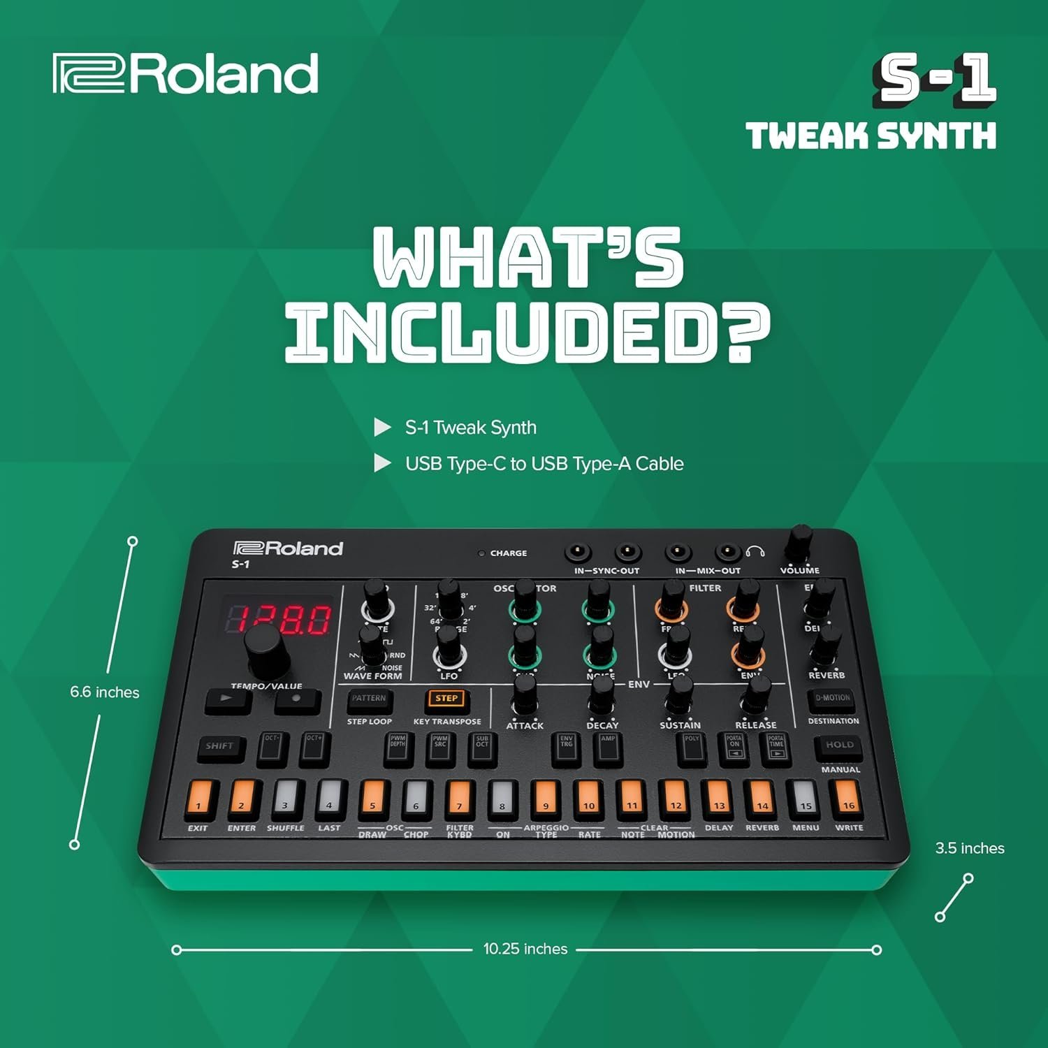 Roland S-1 Tweak Synth Compact Polyphonic Synthesizer