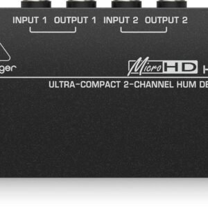 Behringer MicroHD HD400 Ultra-Compact 2-Channel Hum Destroyer, Silver