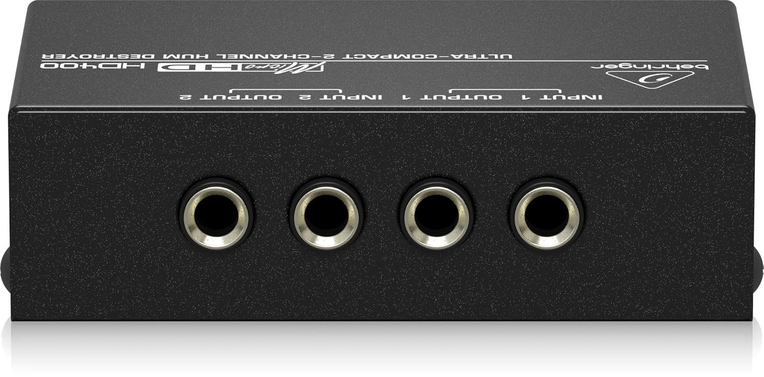 Behringer MicroHD HD400 Ultra-Compact 2-Channel Hum Destroyer, Silver