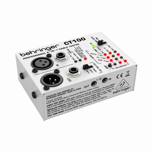 67ee4d9c1775c5c6b74a52a190fc7d440bc141eb00d9f5a1ef056.jpg Behringer CT100 Cable Tester, Silver