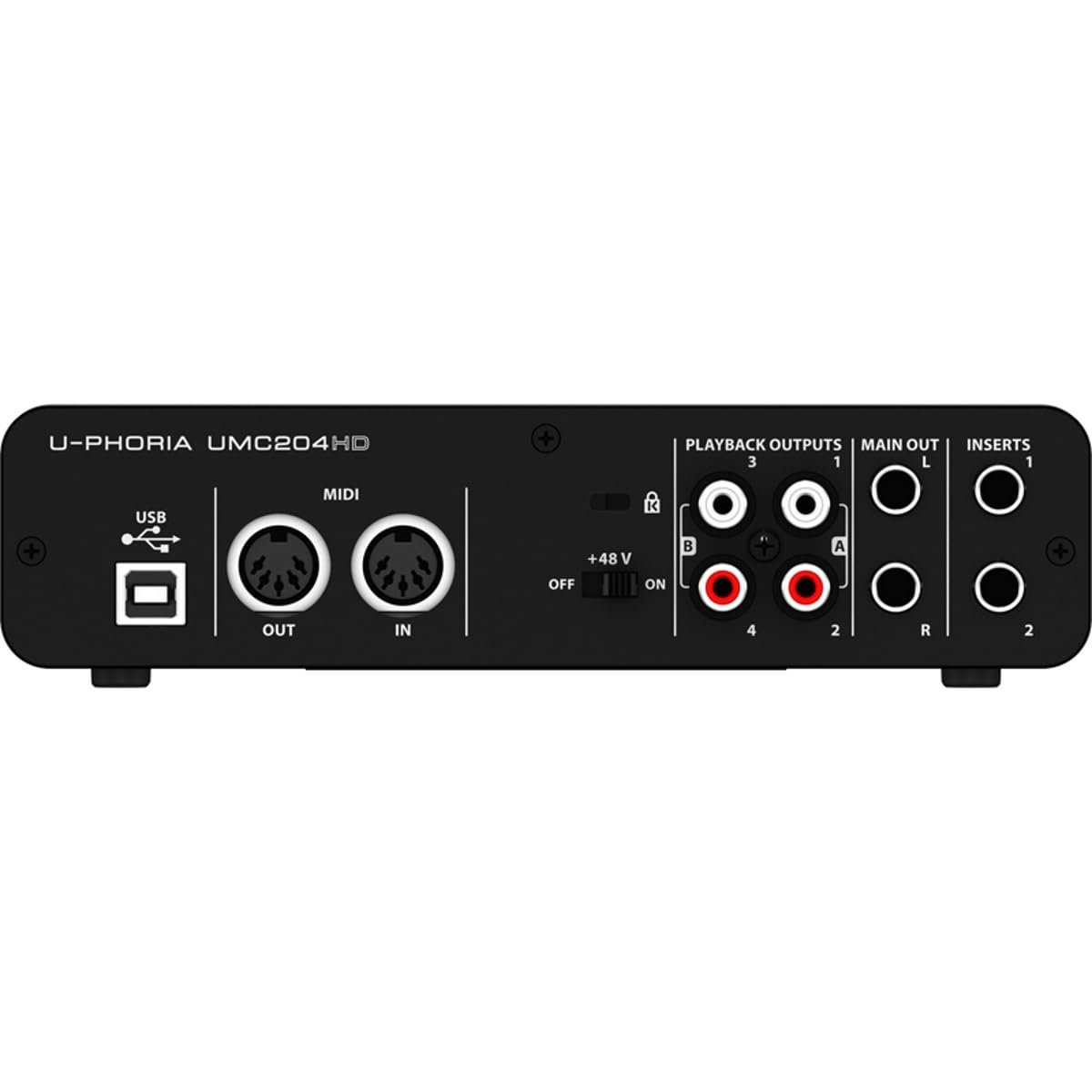 67ee532a09d85a935a90042115da0551d2a8f9c12a28802439f36.jpg Behringer U-Phoria UMC204HD Audiophile 2x4, 24-Bit/192 kHz USB Audio/MIDI Interface with Midas Mic Preamplifiers