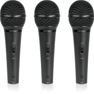 Behringer Ultravoice Xm1800S Dynamic Cardioid,USB Unidirectional Vocal Microphones,3-Pack(Black)
