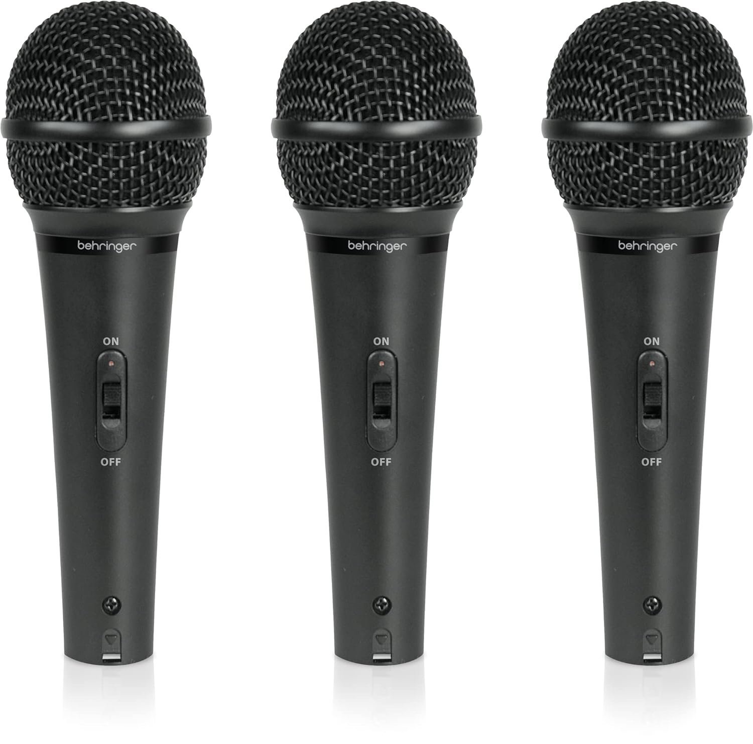 Behringer Ultravoice Xm1800S Dynamic Cardioid,USB Unidirectional Vocal Microphones,3-Pack(Black)