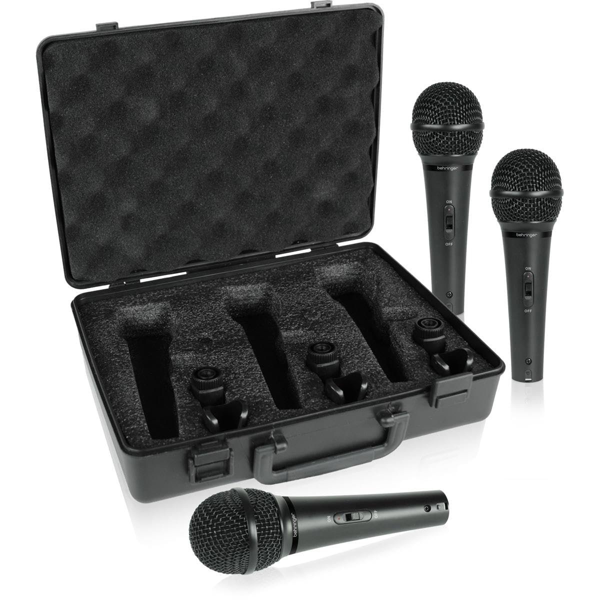 Behringer Ultravoice Xm1800S Dynamic Cardioid,USB Unidirectional Vocal Microphones,3-Pack(Black)