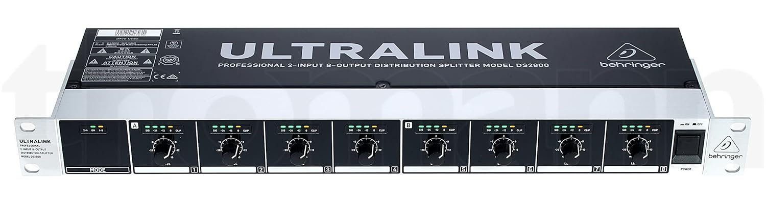 Behringer DS2800 Professional 2-Input 8-Output Distribution Splitter