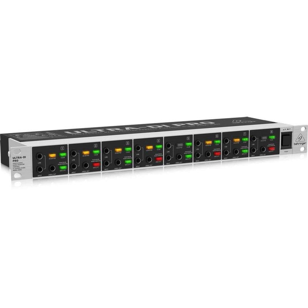 Behringer DI800 V2 Ultra-Di Pro Professional Mains/Phantom Powered 8-Channel DI-Box