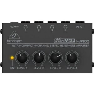 Behringer HA400 Ultra-Compact 4-Channel Headphone Amplifier Behringer HA400 Ultra-Compact 4-Channel Headphone Amplifier