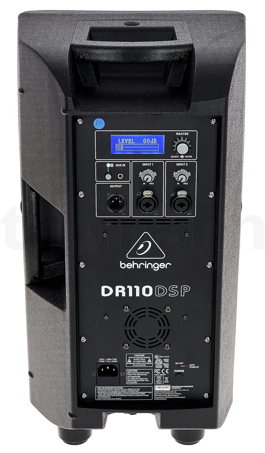 67ee5d6c3c496b8dcf3f7e9d3623d21ce80644d979612d4af0959.jpg Behringer DR110DSP Active 1,000 Watt 10" PA Speaker System with DSP and 2-Channel Mixer With Bluetooth Connection, Black