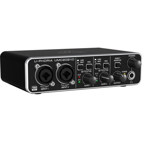 Behringer UMC202HD U-Phoria USB Audio Interface with MIDAS Microphone Preamplifiers