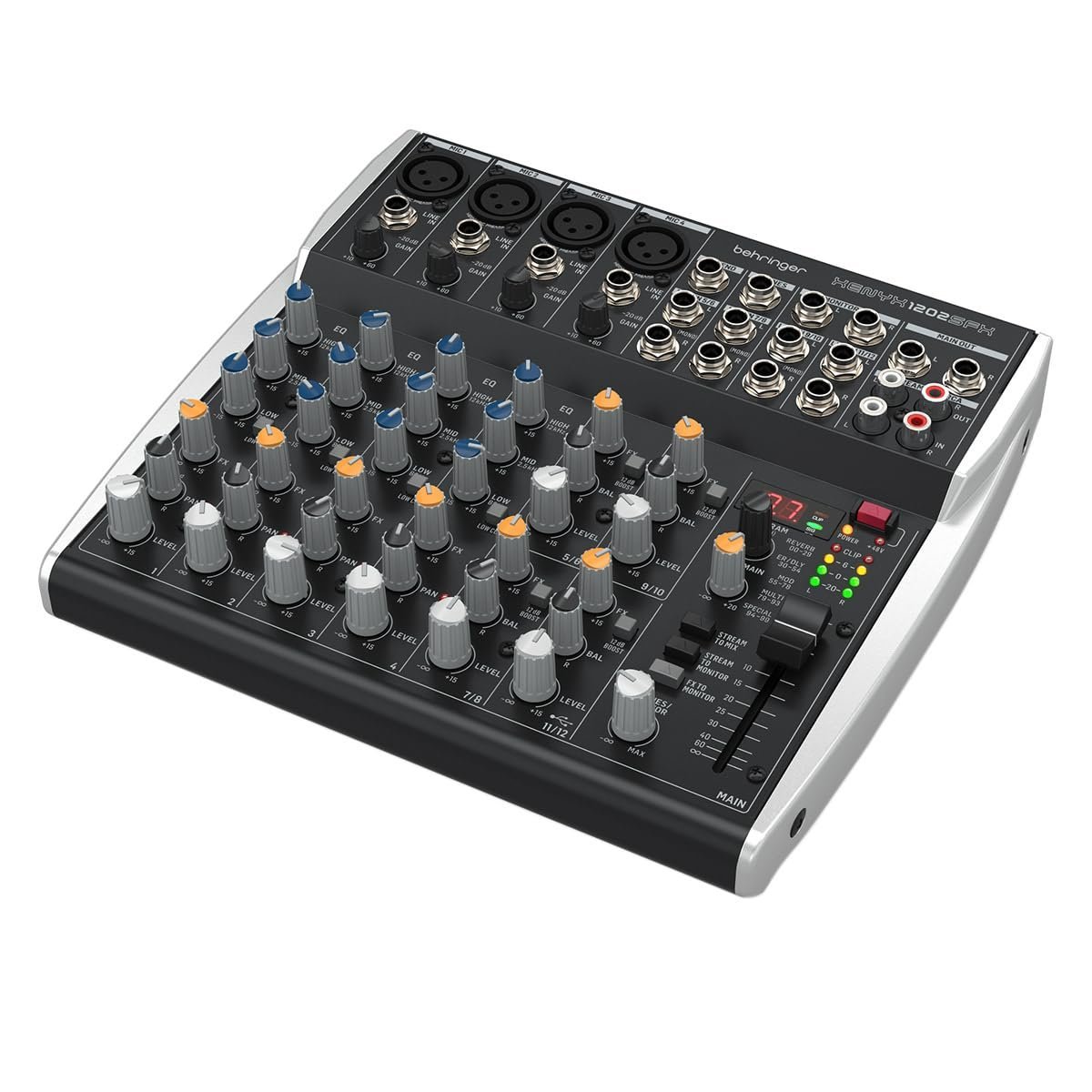 Behringer Xenyx 1202SFX 12-Channel Analog Audio Mixer With USB Connection, Black