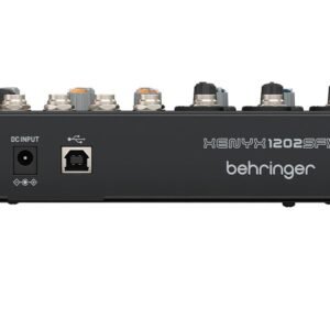 Behringer Xenyx 1202SFX 12-Channel Analog Audio Mixer With USB Connection, Black