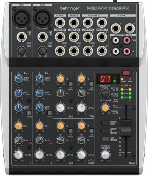 67ee5ebb9aed56bf1c4a344e128f5f04c8a22d9a5aa172afef205-1.jpg Behringer Xenyx 1002SFX 10-channel Analog Streaming Mixer