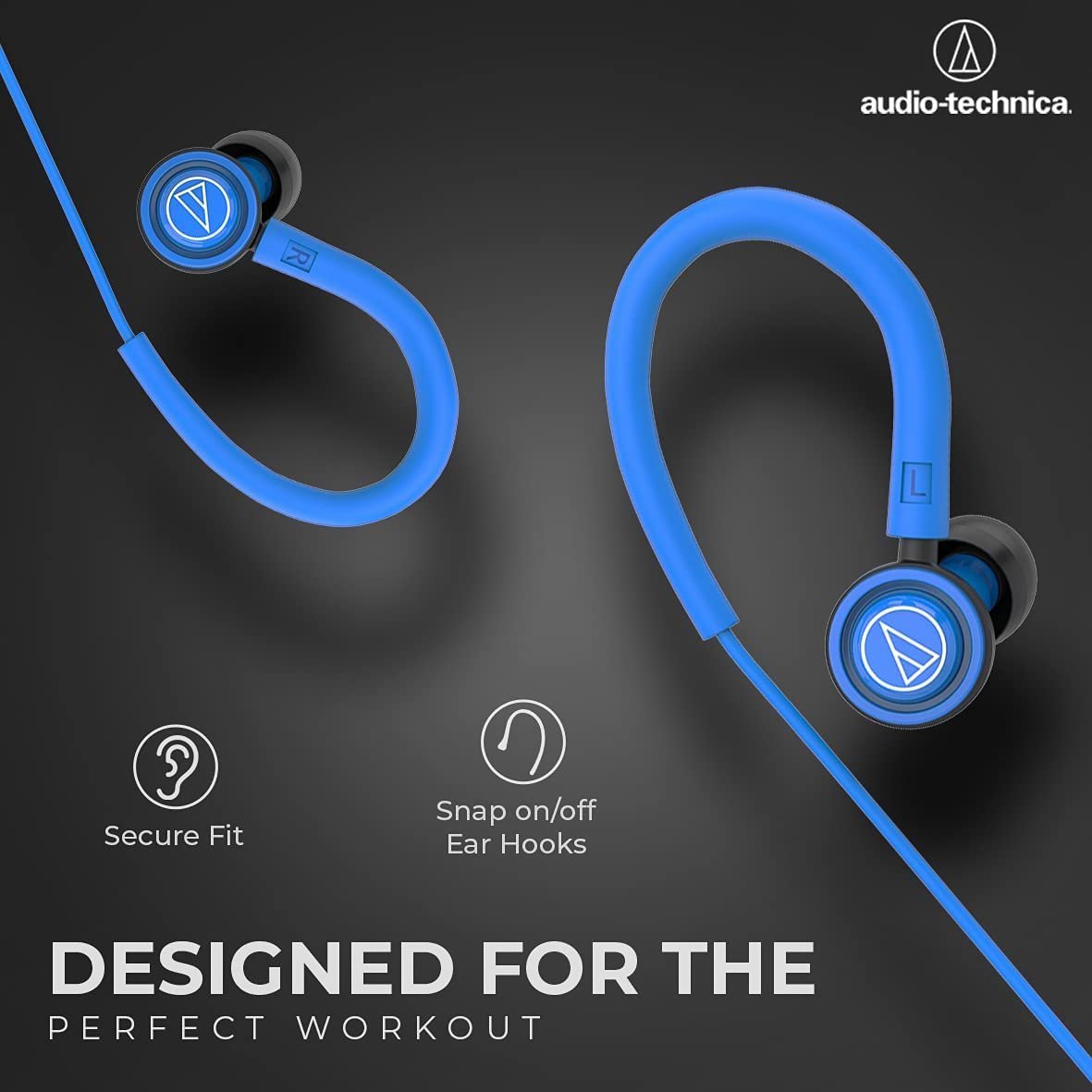 67ee6ea18ceadf6444e4031d4a2f0b470246e8906c5325af3d045.jpg Audio-Technica COR150IS BL Sonic Sport in-Ear Wired Earphone with HD Sound 8.5mm Powerful Drivers Sound Isolation & in line Controls with Mic (Blue)