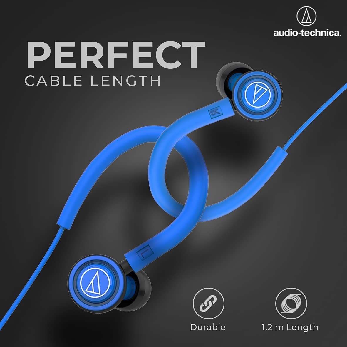 67ee6ea91b5b49b69c4d682d32f1469a5548025e95721bf840e6e.jpg Audio-Technica COR150IS BL Sonic Sport in-Ear Wired Earphone with HD Sound 8.5mm Powerful Drivers Sound Isolation & in line Controls with Mic (Blue)
