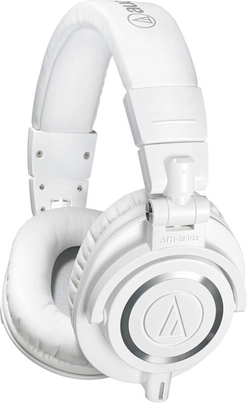 Audio-Technica ATH-M50xWH Professional Studio Monitor Headphones, White