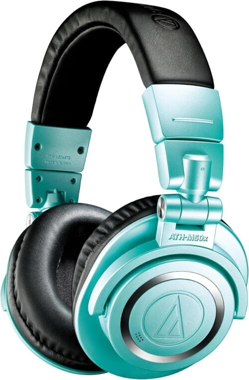 67ee7bf5d42738476e8760b0ec8e4d8b661eba23e1f3b96002a61.jpg Audio-Technica ATH-M50xBT2IB Wireless Over-Ear Headphones, Ice Blue