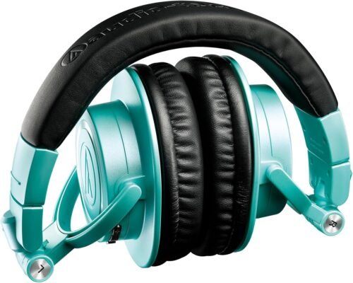 67ee7bfaa6fe8576c15b9754062595cdbaba32aad86bc8f7327f4.jpg Audio-Technica ATH-M50xBT2IB Wireless Over-Ear Headphones, Ice Blue