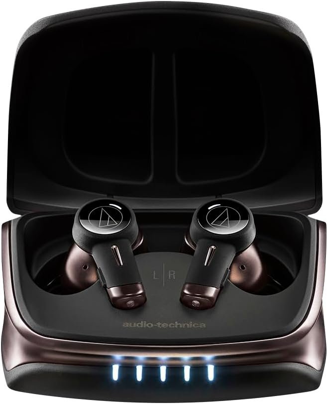 Audio-Technica ATH-TWX9 Wireless Earbuds, Premium Listening Experience with Bluetooth Wireless, Noise-Cancellation, High-Resolution Drivers with Innovative Acoustic Technology, Adjustable