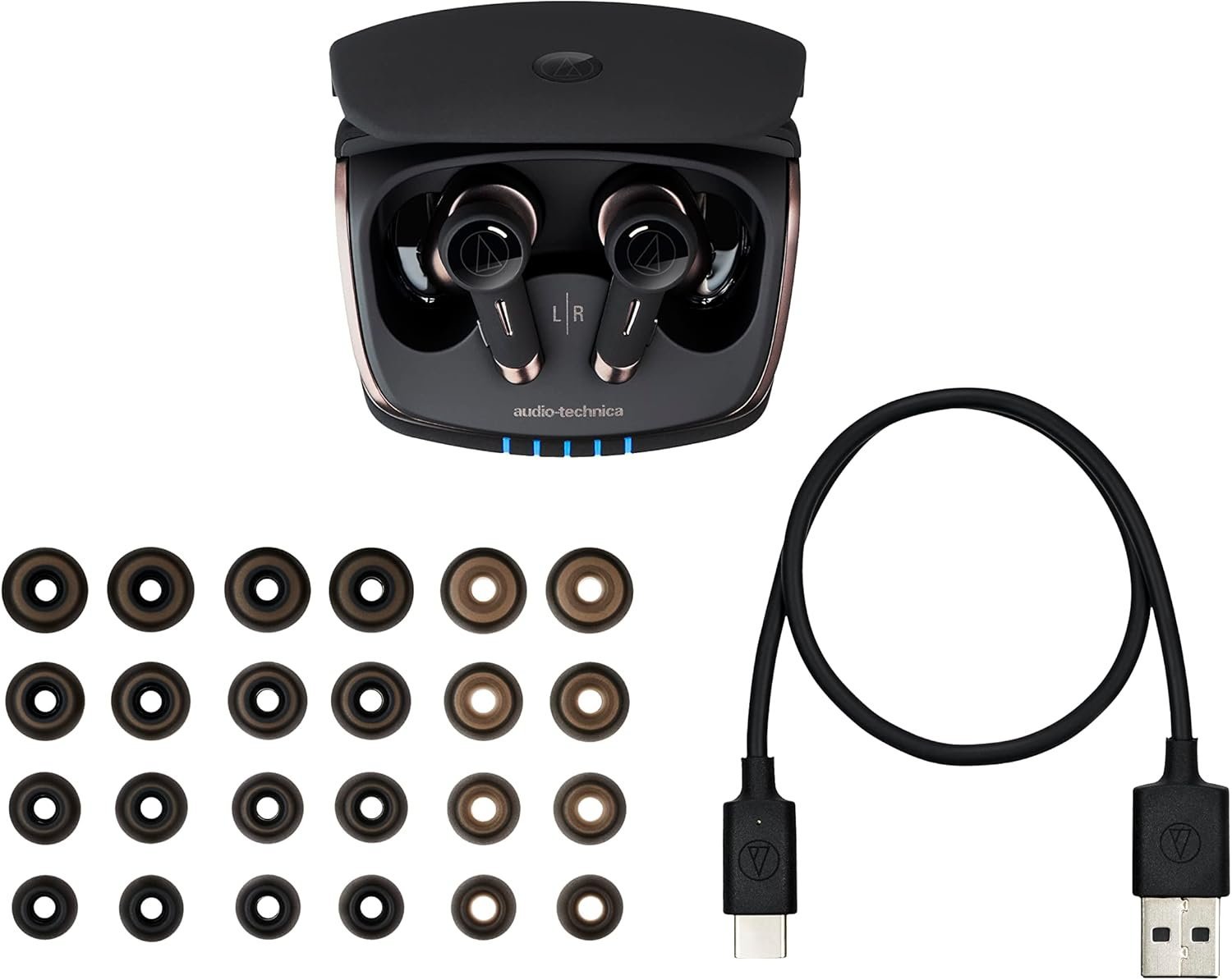 Audio-Technica ATH-TWX9 Wireless Earbuds, Premium Listening Experience with Bluetooth Wireless, Noise-Cancellation, High-Resolution Drivers with Innovative Acoustic Technology, Adjustable