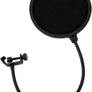 Audio-Technica AT2035 Cardioid Condenser Microphone Bundle with Pop Filter with 2 Layered Mesh and 10-Foot XLR Cable