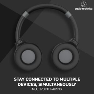 Audio Technica ATH-S220BTNBG Navy/Beige Total Wireless On-Ear Headphones (2021)