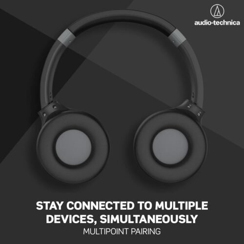 Audio Technica ATH-S220BTNBG Navy/Beige Total Wireless On-Ear Headphones (2021)