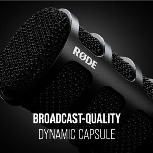 Rode Podmic USB Versatile Dynamic Broadcast Microphone with XLR and USB Connectivity for Podcasting, Streaming, Gaming, Music-Making and Content Creation