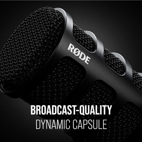Rode Podmic USB Versatile Dynamic Broadcast Microphone with XLR and USB Connectivity for Podcasting, Streaming, Gaming, Music-Making and Content Creation