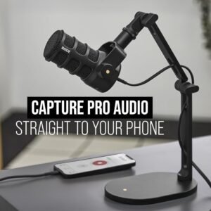 Rode Podmic USB Versatile Dynamic Broadcast Microphone with XLR and USB Connectivity for Podcasting, Streaming, Gaming, Music-Making and Content Creation