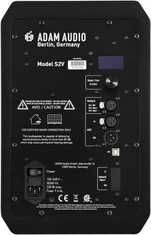 ADAM Audio S2V Active Powered Studio Monitor (Single) ADAM Audio S2V Active Powered Studio Monitor (Single)