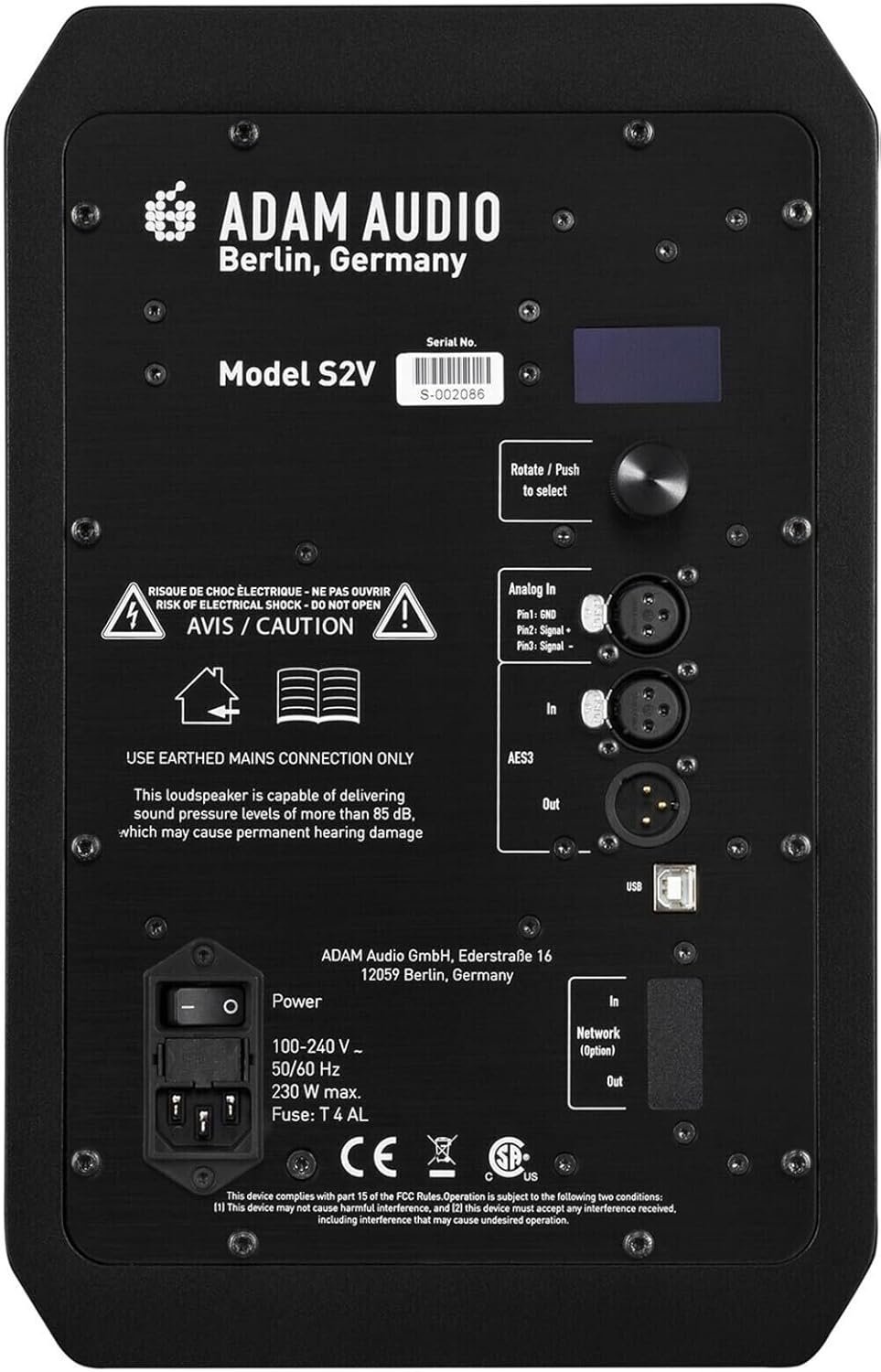 ADAM Audio S2V Active Powered Studio Monitor (Single)