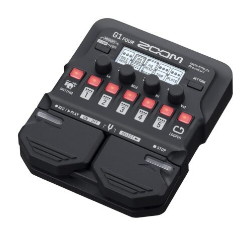 67f91e2b43900d68063f57cd192457db765c7bcc3b34de42e5414.jpg Zoom G1 Four Electric Guitar Multi Effect without adapter (Black)