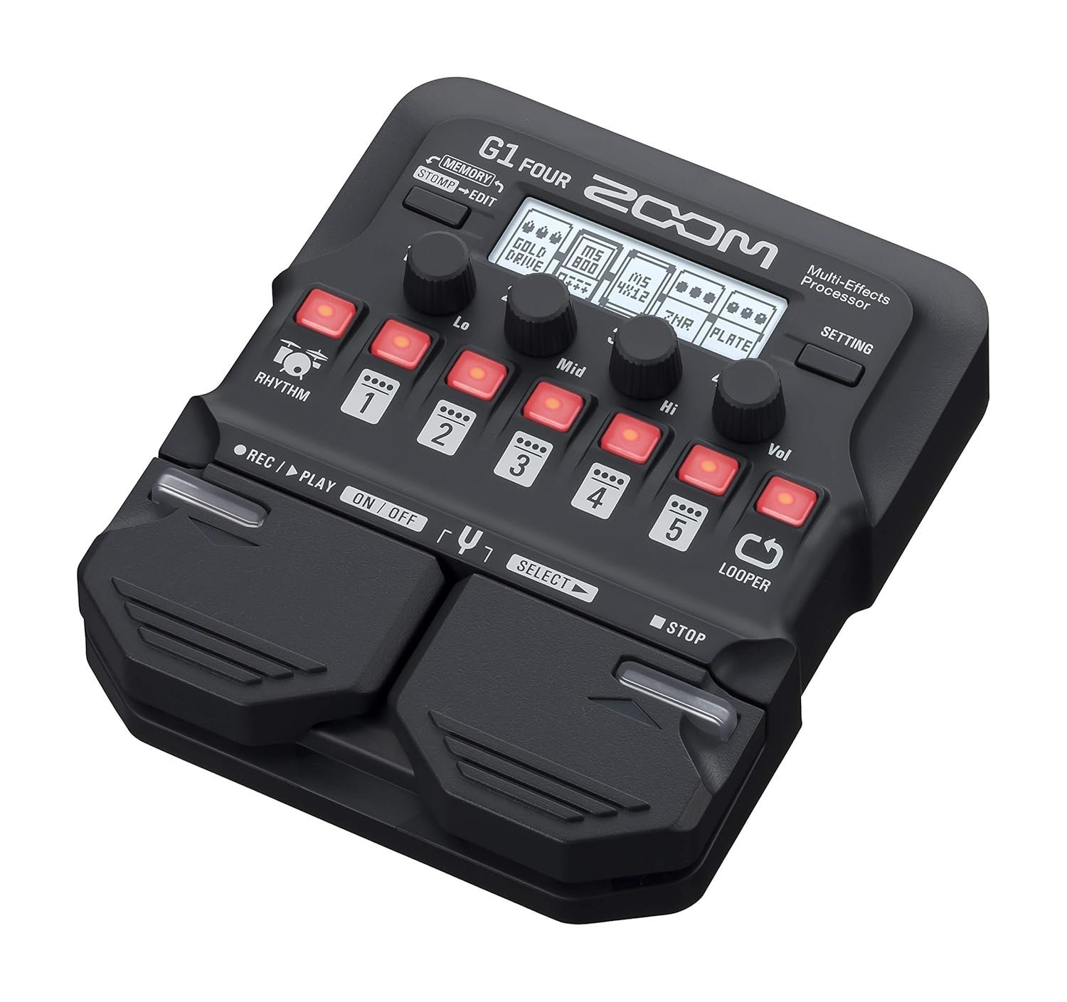 Zoom G1 Four Electric Guitar Multi Effect without adapter (Black)