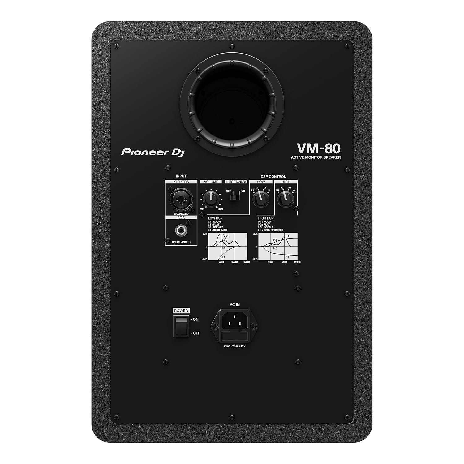 Pioneer DJ VM-80 8-Inch Active Monitor Speaker Black - Single