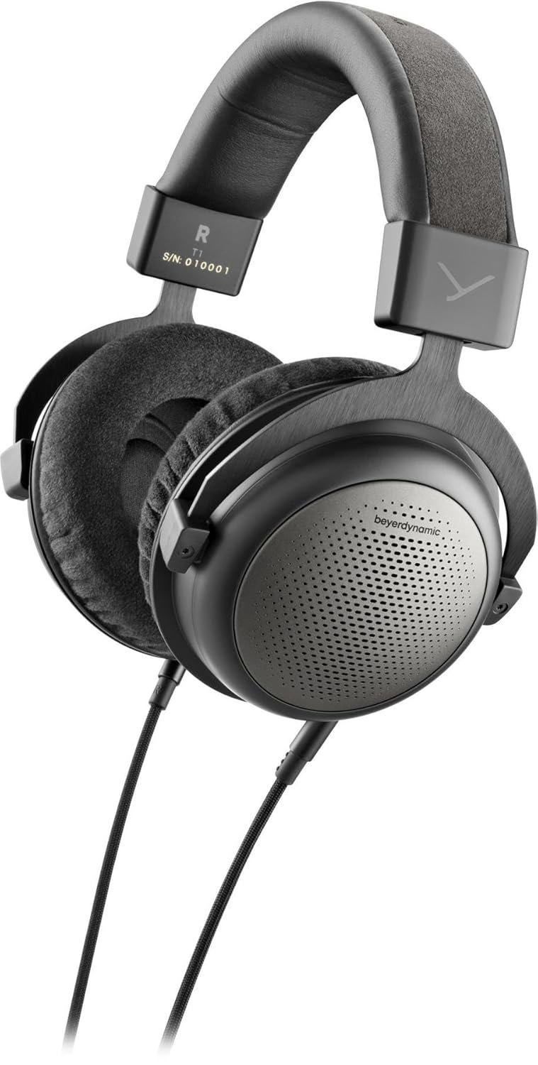 beyerdynamic T1 High-End Tesla Wired Over Ear Wired Headphones (3Rd Generation) Open, Black