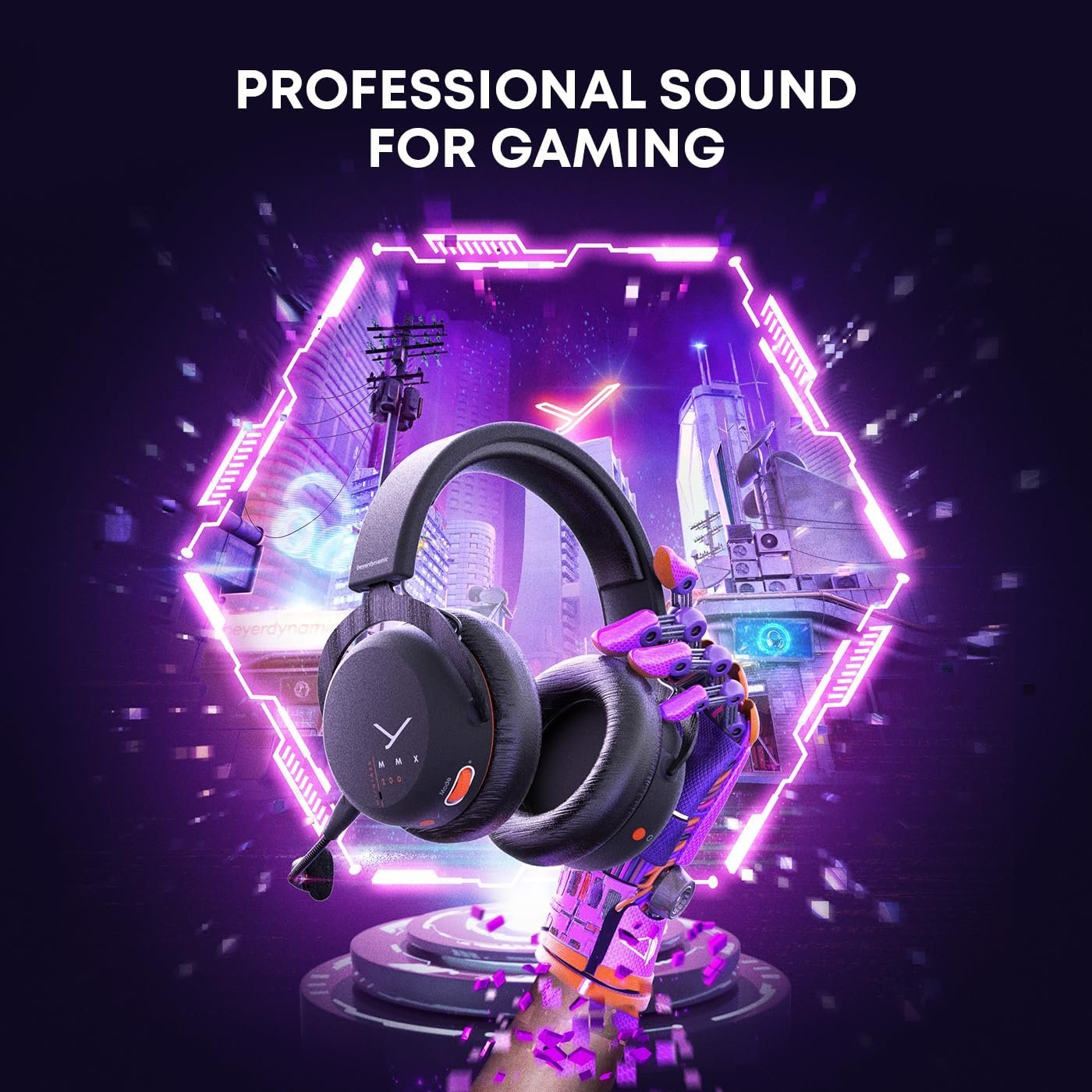beyerdynamic MMX 200 Wireless Gaming Headset (Black) with Microphone, Wireless Headphones with USB Dongle Suitable for PC, Xbox, Playstation and Nintendo Switch